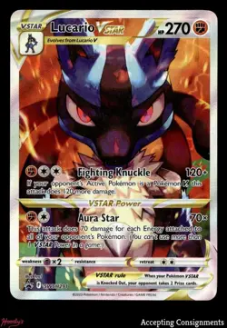 2023 Pokemon Sword & Shield Crown Zenith ETB Promo #SWSH291 Lucario VSTAR - Image 1