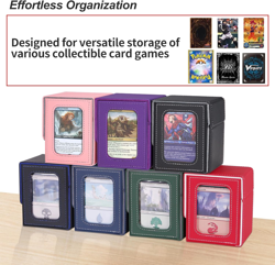 MTG Deck Box for Commander Display,Card Deck Case Fits 100 Double Sleeved Cards, - Image 5