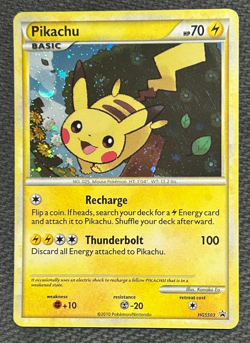 Pokemon Pikachu Holo HeartGold SoulSilver Black Star Promo HGSS03 -- NM - Image 1