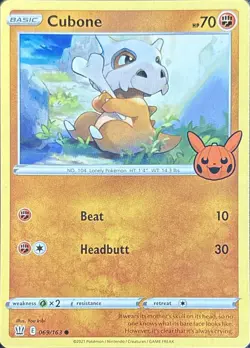 Cubone 069/163 Promo Trick or Trade BOOster Pokemon Near Mint - Image 1