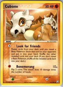 Cubone 51/109 Non Holo Team Rocket Returns - Pokemon Card - NM - Image 1