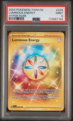 2024 POKEMON TWM EN-TWILIGHT MASQUERADE HYPER RARE #226 LUMINOUS ENERGY PSA 9 - Image 1