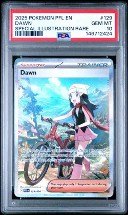 2025 POKEMON PFL EN-PHANTASMAL FLAMES SPECIAL ILLUSTRATION RARE #129 DAWN PSA 10 - Image 1