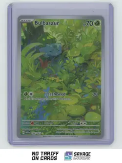 2023 Pokemon - Scarlet & Violet - 151 Bulbasaur #166/165 Illustration Rare - Image 1
