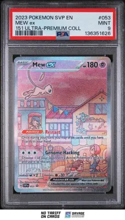2023 Pokemon SVP 151 Ultra Premium Coll. Full Art Mew ex PSA 9 #053 - Image 1