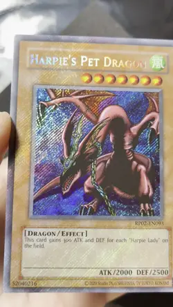 Yu-Gi-Oh Harpie's Pet Dragon RP02-EN093 Retro Pack 2 Reprint Secret Rare w/Bonus - Image 2