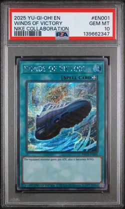 2025 YU-GI-OH! NIKE COLLABORATION #EN001 WINDS OF VICTORY PSA 10 - Image 1