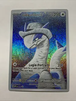 Cool Lugia With Grey Felt Hat Pokemon Card Holo Foil Art Anime Van Gogh Portrait - Image 1
