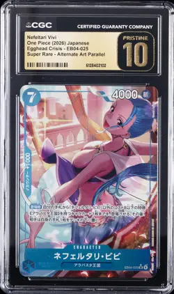 2026 ONE PIECE JAPANESE ALTERNATE ART #EB04-025 NEFELTARI VIVI CGC 10 PRISTINE - Image 1