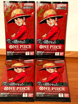 JAPANESE ONE PIECE OP-13 CARRYING ON HIS WILL 4x FACTORY SEALED BOOSTER PACK A5 - Image 1