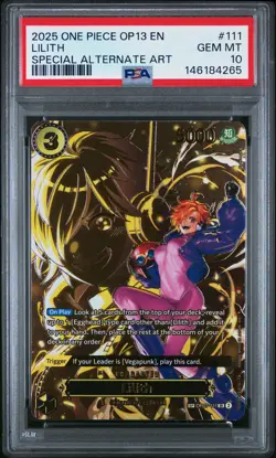 2025 ONE PIECE OP13-CARRYING ON HIS WILL SPECIAL ALTERNATE ART LILITH PSA 10 - Image 1