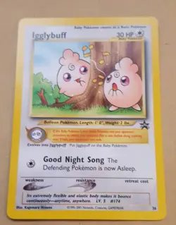 VINTAGE POKEMON BLACK STAR PROMO CARD - #36 IGGLYBUFF (WOTC) NM - Image 1
