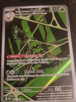 Pokemon TCG Team Rockets Spidops Card 187/182 Destined Rivals NM English - Image 1