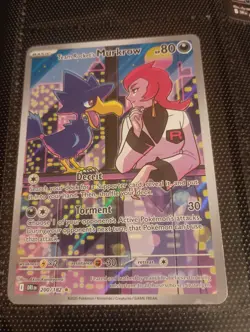 Pokemon TCG Destined Rivals Team Rockets Murkrow Card 200/182 IR MINT CONDITION - Image 1