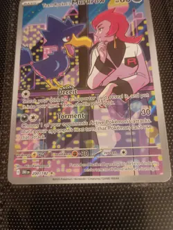Pokemon TCG Destined Rivals Team Rockets Murkrow Card 200/182 IR MINT CONDITION - Image 3