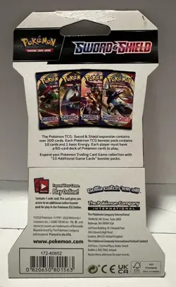 Pokemon Sword and Shield Trading Card Game Booster Pack 820650806520 - Image 2