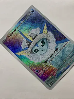Vaporeon With Grey Felt Hat Pokemon Card Holo Foil Art Anime Van Gogh Portrait - Image 4