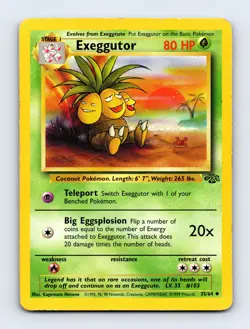 Exeggutor 35/64 Jungle Non Holo Pokemon Card LP - Image 1