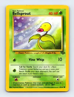 Bellsprout 49/64 Jungle Non Holo Pokemon Card LP - Image 1