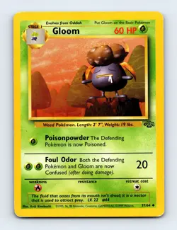 Gloom 37/64 Jungle Non Holo Pokemon Card LP - Image 1