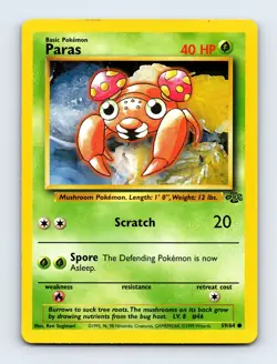 Paras 59/64 Jungle Non Holo Pokemon Card NM - Image 1