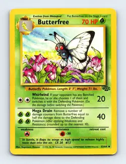 Butterfree 33/64 Jungle Non Holo Pokemon Card LP - Image 1