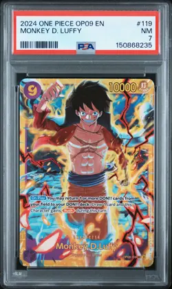 2024 ONE PIECE OP09-EMPERORS IN THE NEW WORLD #119 MONKEY D. LUFFY PSA 7 - Image 1