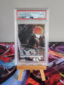 Bandai Union Arena BT/BLC Ichigo Kurosaki #041 2 Star Signature Foil PSA 10 - Image 1
