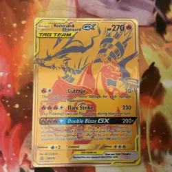 Pokemon TCG Reshiram And Charizard GX SM247 Black Star Promo NEAR MINT - Image 1
