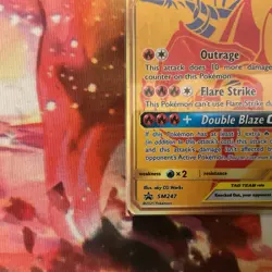 Pokemon TCG Reshiram And Charizard GX SM247 Black Star Promo NEAR MINT - Image 5