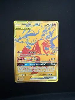 Reshiram & Charizard GX Full Art SM247 Pokemon TCG Black Star Promo LP - Image 1