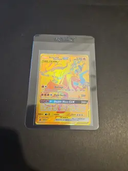 Reshiram and Charizard GX Premium Collection Gold Promo Card SM247 Pokemon TCG - Image 1