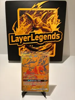 Pokemon TCG - SM Promo - Reshiram & Charizard GX (SM247) - Gold Black Star - Image 1