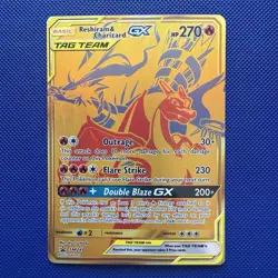 Pokemon TCG Reshiram & Charizard GX Sun & Moon Sm247 Holo Promo - Image 1