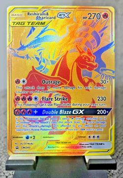 Pokemon TCG - Sun & Moon Promo - Tag Team Reshiram & Charizard GX SM247 - Image 1