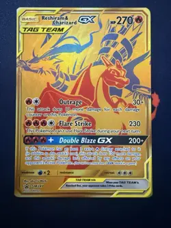 Pokemon TCG Reshiram & Charizard GX Sun & Moon Sm247 Holo Promo - Image 1
