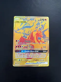 Pokemon TCG Reshiram & Charizard GX Sun & Moon Sm247 Holo Promo - Image 1