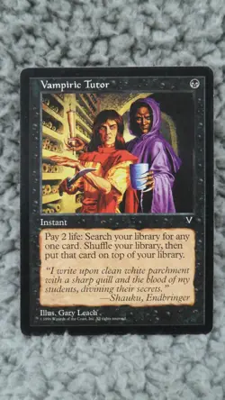 MTG Vampiric Tutor Card Visions Rare EN Instant Magic The Gathering 1996 WotC - Image 1