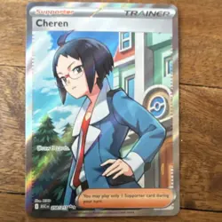 Pokemon TCG Cheren Full Art Holo Trainer-Supporter Card 258/217 Nintendo English - Image 1