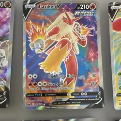 Pokemon TCG V Card Lot - 13 Holo Basic Blaziken Rhyperior Kricketune Falinks - Image 1