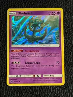 Pokemon TCG Dhelmise S&M Guardians Rising 59/145 Regular Rare Card NM - Image 1