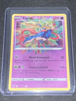 Zacian - 082/185 - Amazing Rare - SWSH Vivid Voltage - Pokemon Card Mint - Image 1
