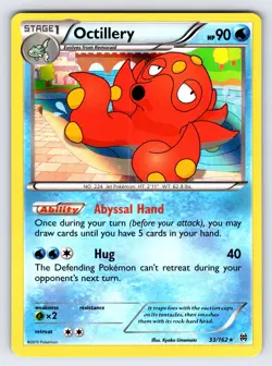 Octillery 33/162 2015 XY Breakthrough Set Pokemon Card TCG Holo Rare - Nm - Image 1