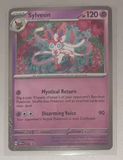 Sylveon SVP EN 172 Cosmos Holo NM-M Prismatic Tech Sticker Collection Promo Card - Image 1