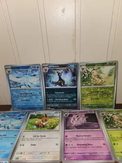 Lot Of 11 Eeveelution Pokemon Cards Eevee, Sylveon, Espeon, Umbreon Pokemon TCG - Image 1