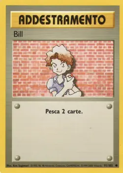 1999 Pokemon Base Set ~ Trainer Bill ~MP ~ 91/102 ~ TCG Card Game Unlimited - Image 1