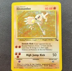 1999 Pokemon Base Set Holo Card Lot - Hitmonchan & Hitmonlee - 2 Cards - LP - Image 2