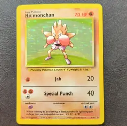 1999 Pokemon Base Set Holo Card Lot - Hitmonchan & Hitmonlee - 2 Cards - LP - Image 5