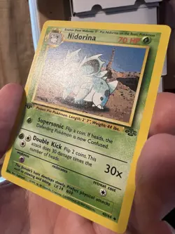 Pokemon TCG Nidoran 40/64 1st Edition Common Card Jungle LP - Image 3