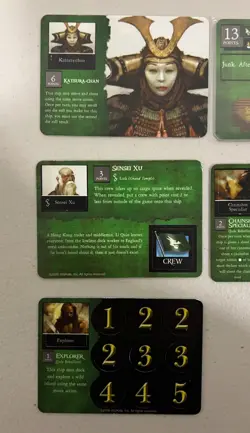 WIZKIDS PIRATES OF THE CRIMSON COAST CSG JADE FACTION SHIPS CARDS TOKENS LOT + - Image 3